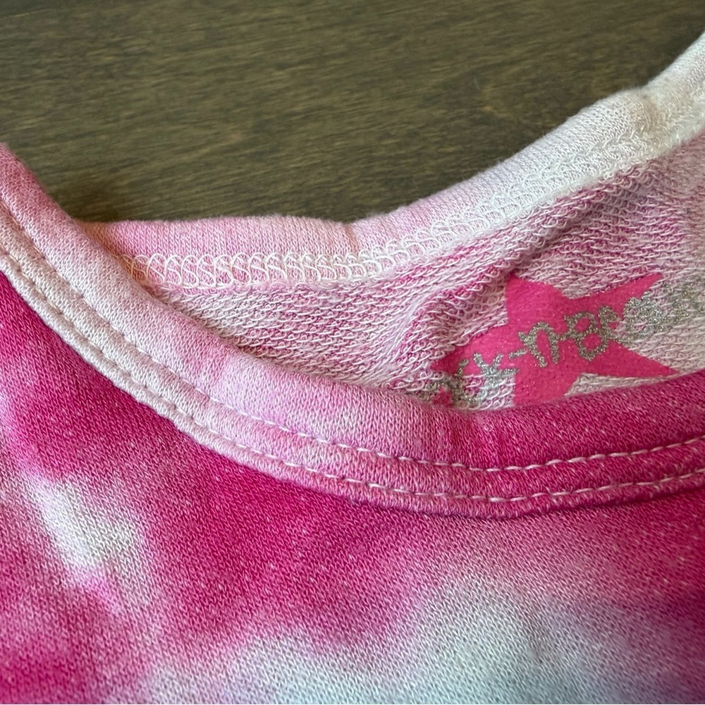 Girls' Pink Tie-Dye Long Sleeve Casual Dress - Picture 8 of 9